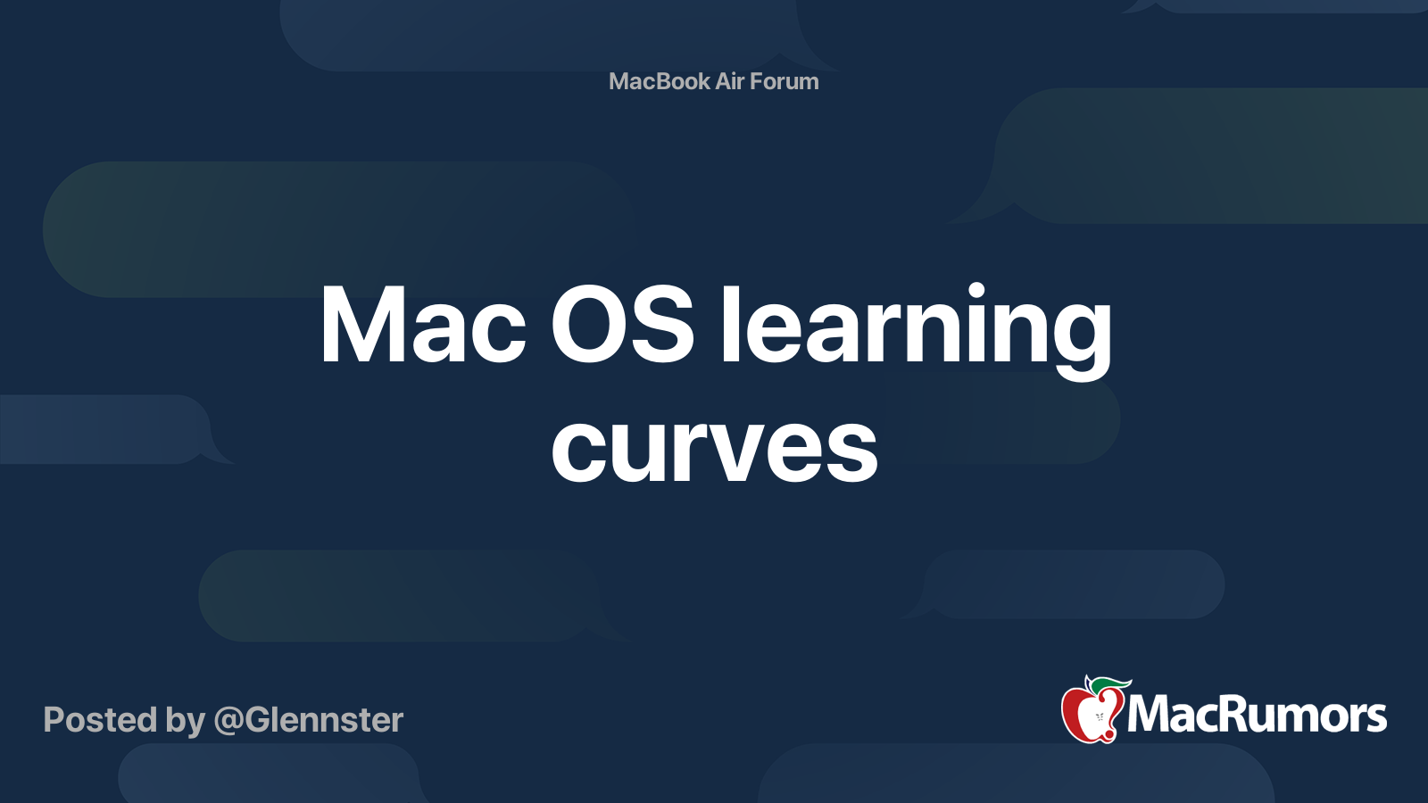 Mac OS learning curves MacRumors Forums
