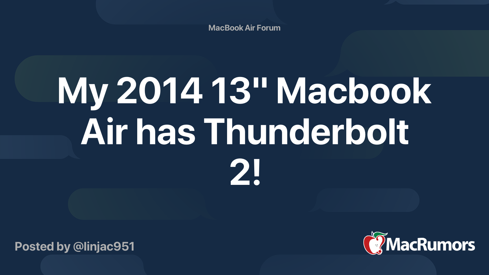 2014 macbook air thunderbolt