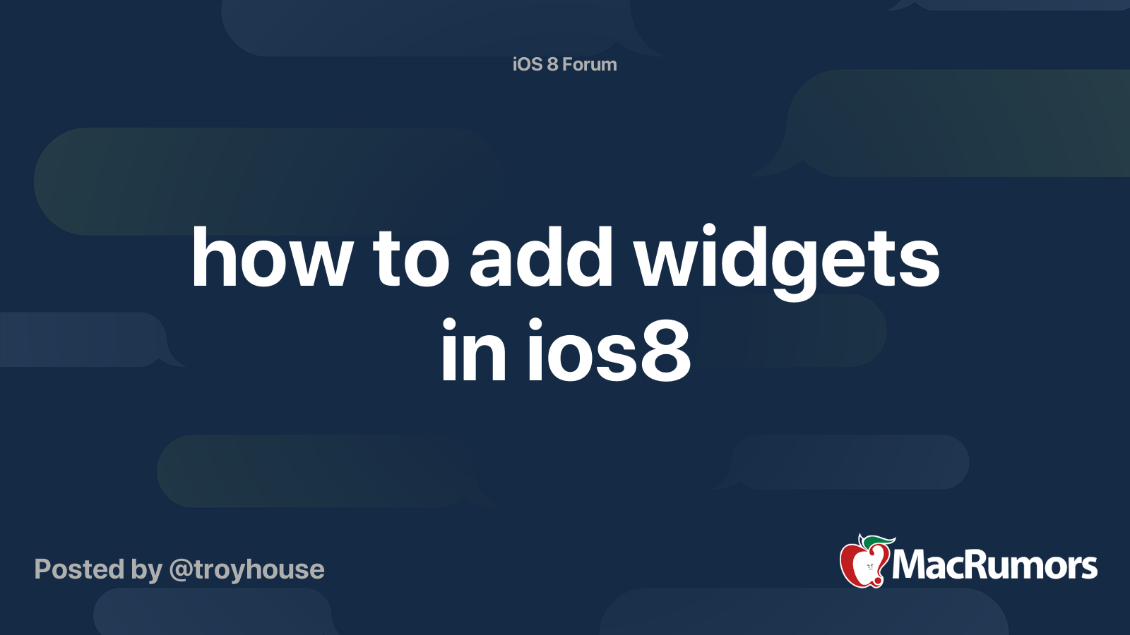 how to add widgets in ios8 | MacRumors Forums
