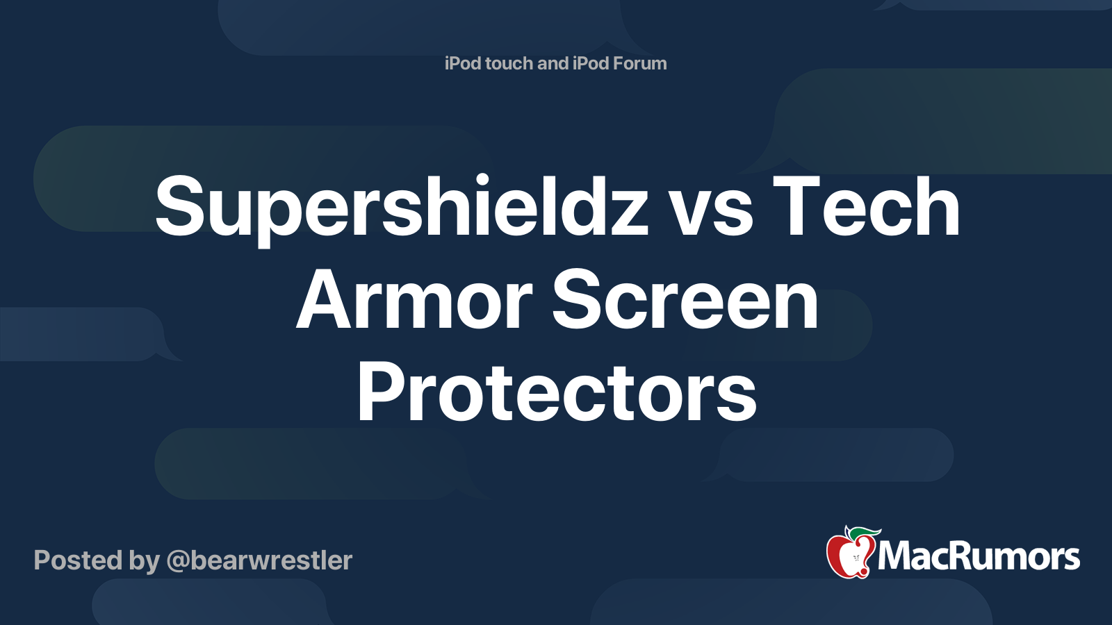 Supershieldz vs Tech Armor Screen Protectors | MacRumors Forums