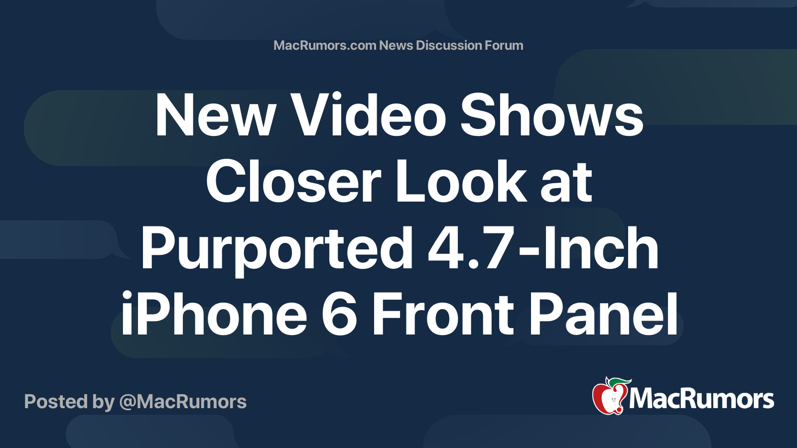 New Video Shows Closer Look at Purported 4.7-Inch iPhone 6 Front Panel ...