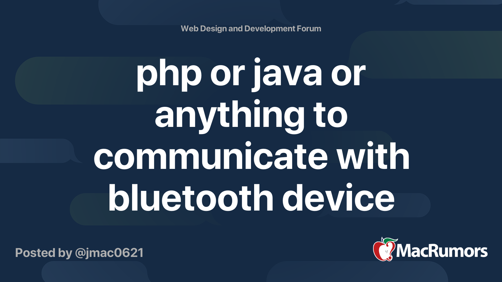 php or java or anything to communicate with bluetooth device