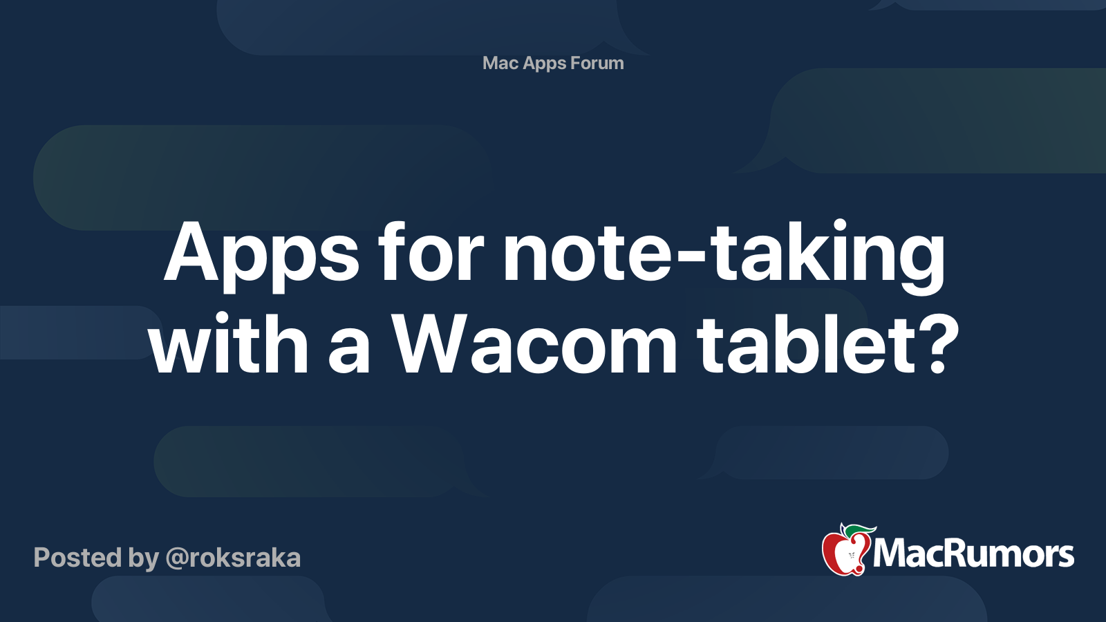 Apps for notetaking with a tablet? MacRumors Forums