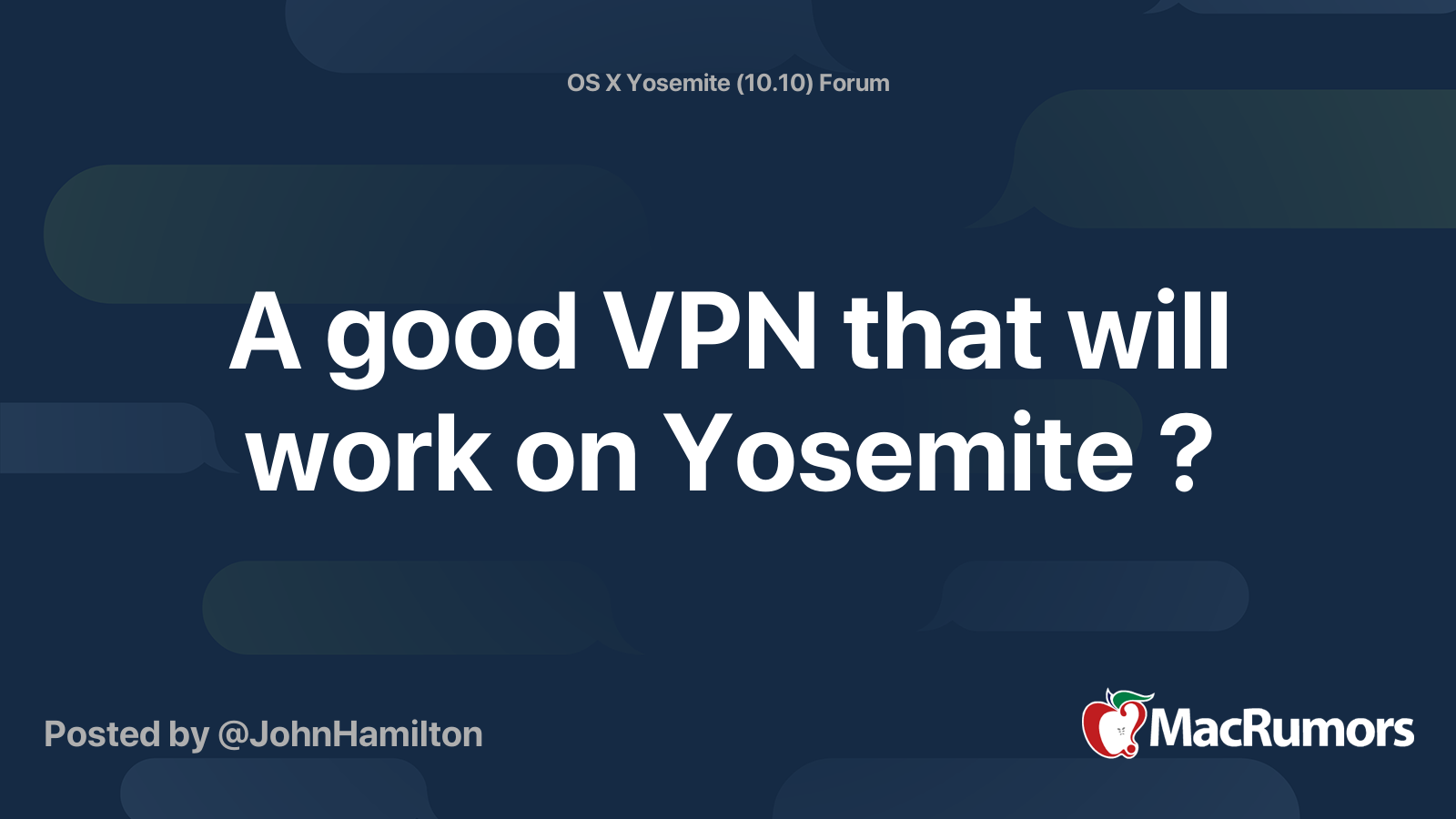 Vpn For Mac Os Yosemite