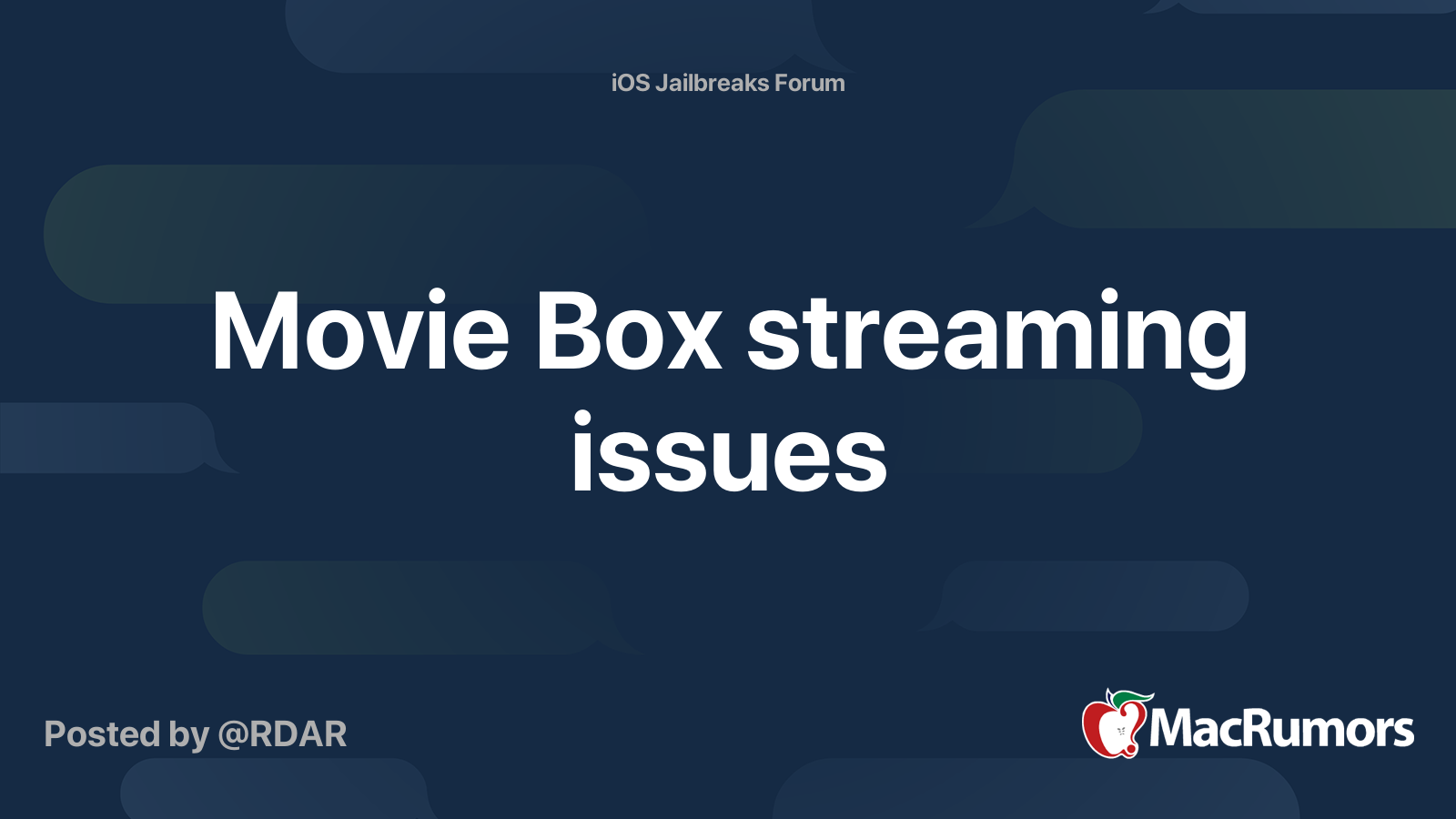 Movie Box streaming issues MacRumors Forums