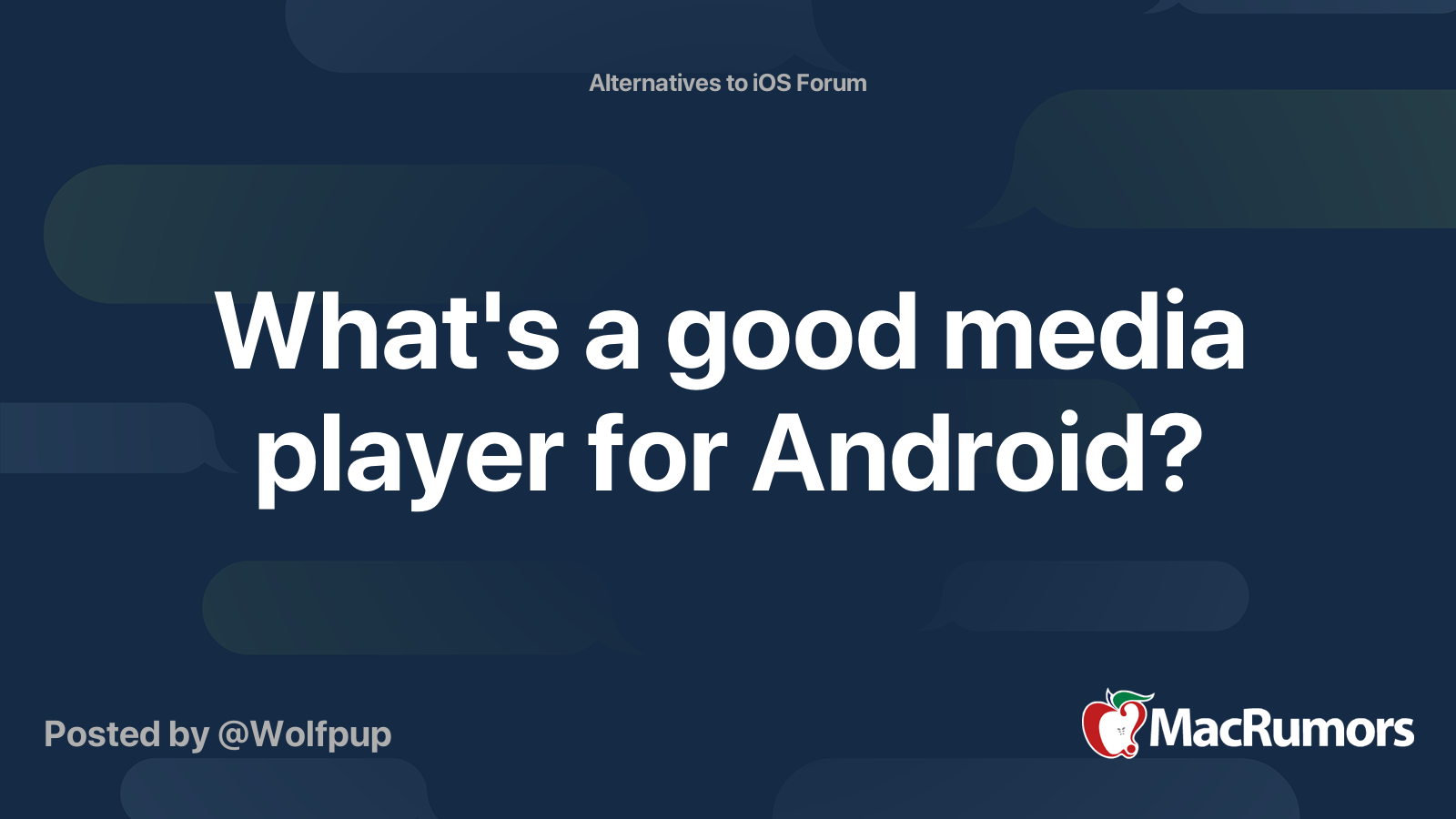 What's a good media player for Android? MacRumors Forums