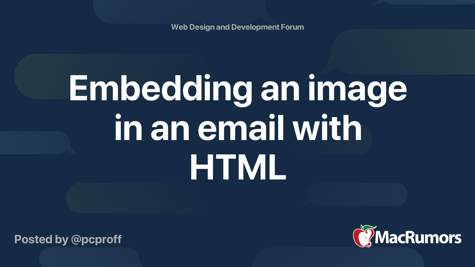 Embedding an image in an email with HTML | MacRumors Forums