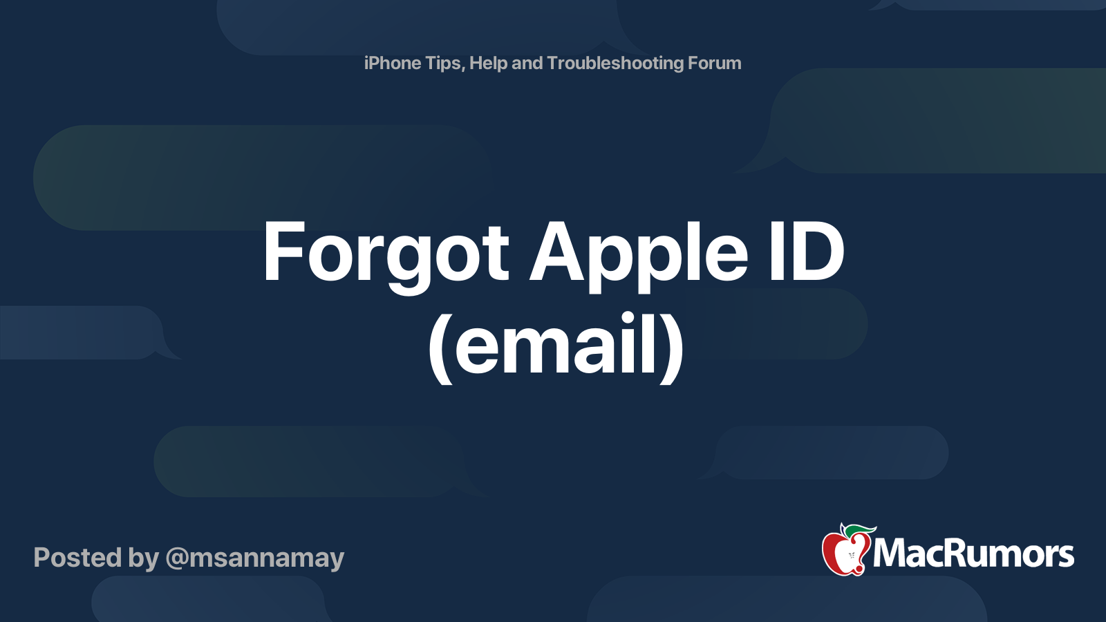 what to do if u forgot your apple id email