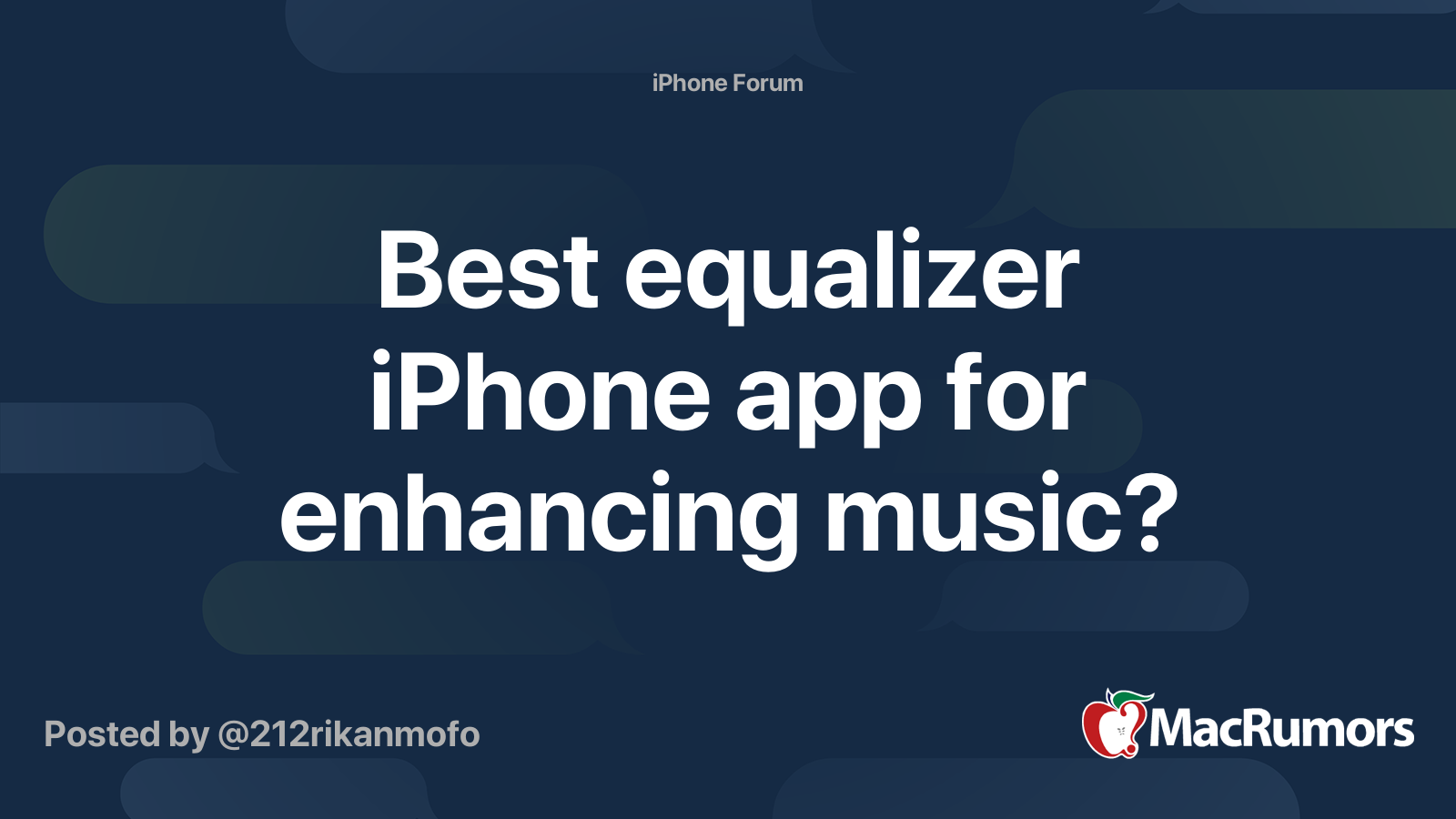 Best equalizer iPhone app for enhancing music? MacRumors Forums