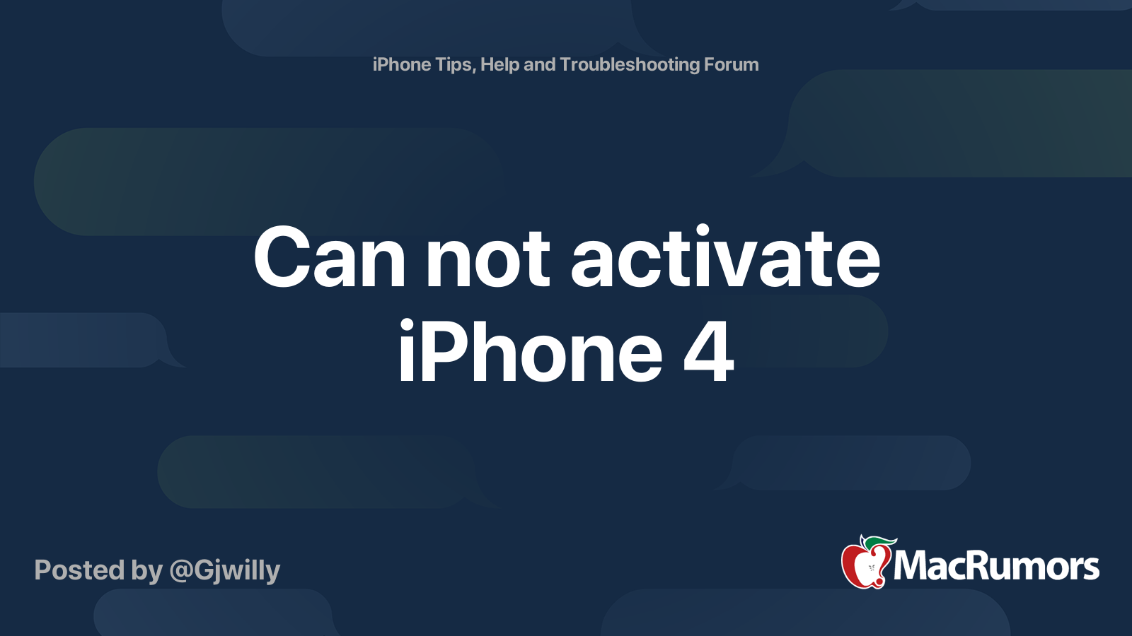 Can not activate iPhone 4 | MacRumors Forums