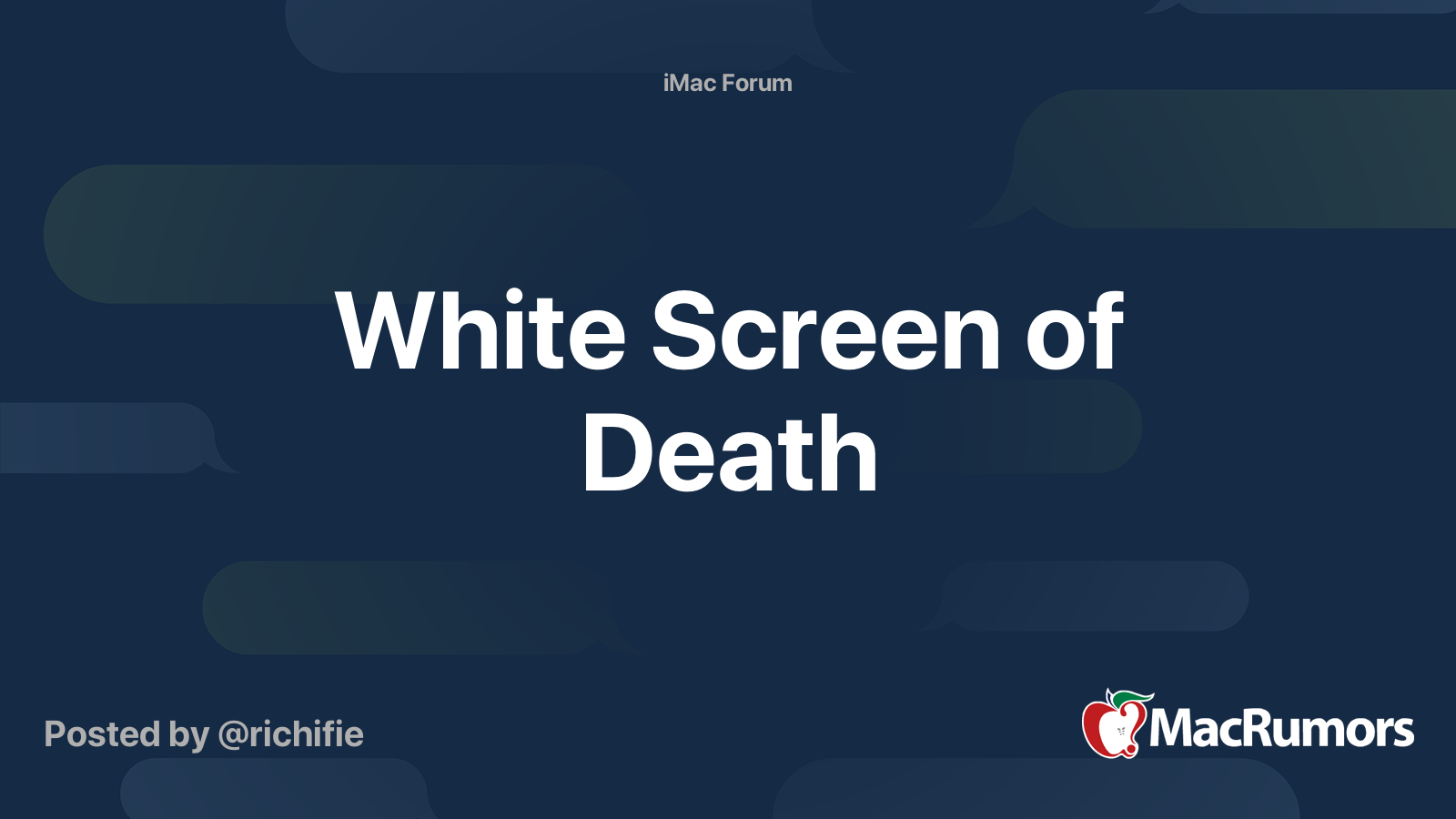 white screen of death mac