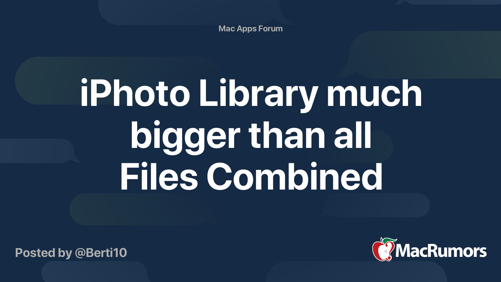 Iphoto Library Bigger Than Photos