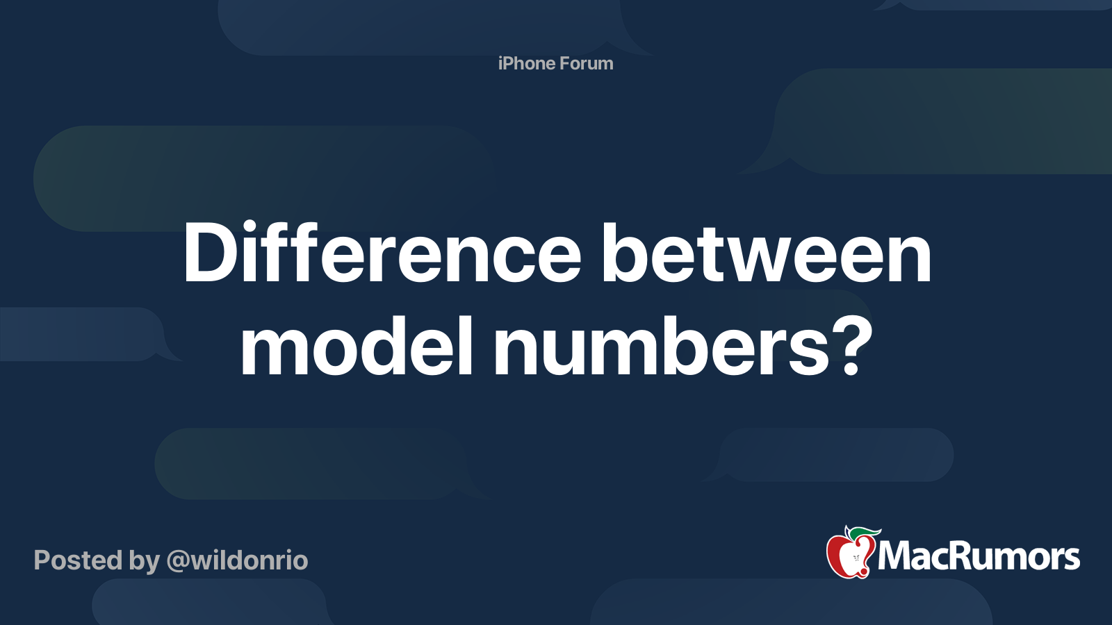 Difference between model numbers? | MacRumors Forums
