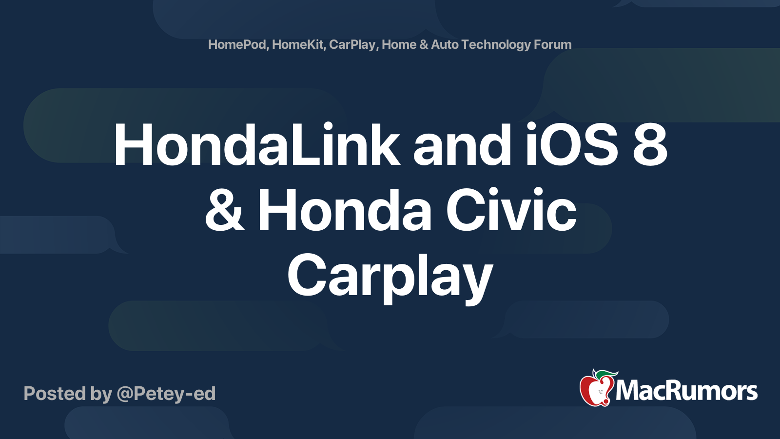HondaLink and iOS 8 & Honda Civic Carplay MacRumors Forums