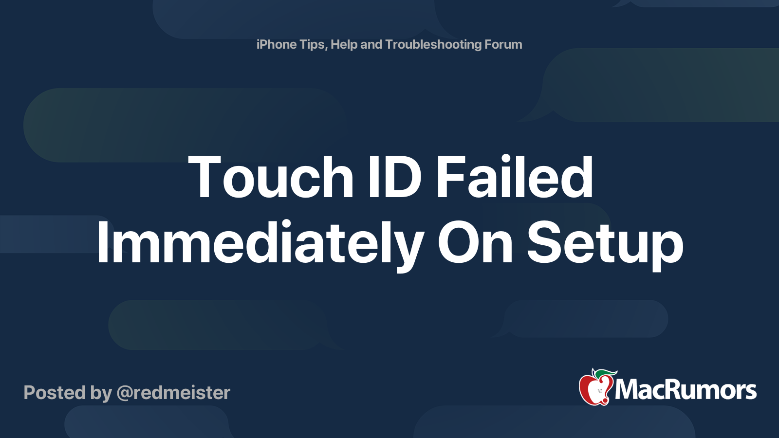 how do i fix touch id setup failed