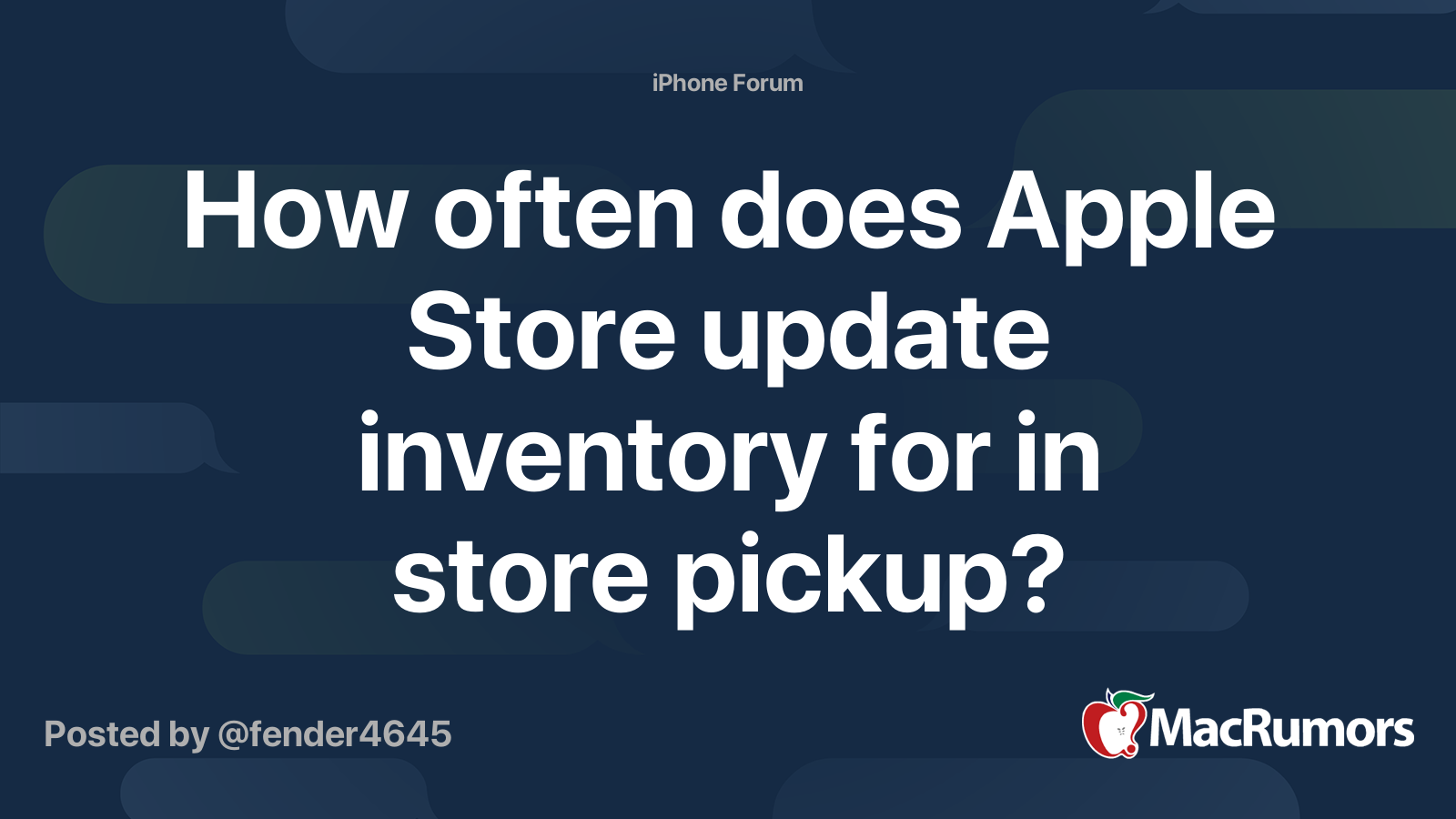 How often does Apple Store update inventory for in store pickup