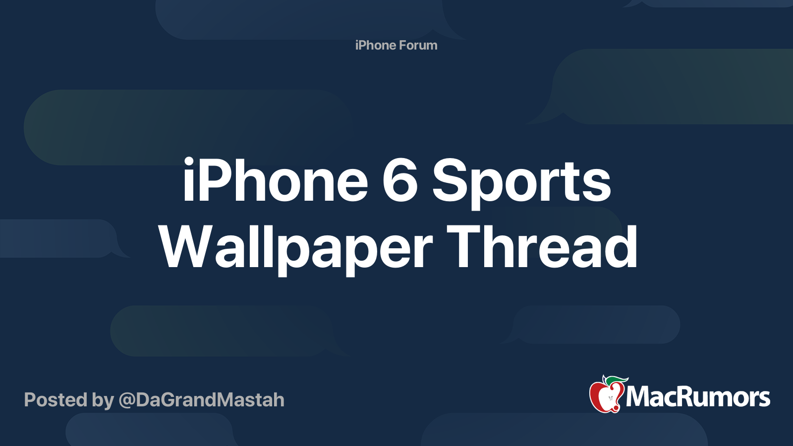 iPhone 6 Sports Wallpaper Thread, MacRumors Forums