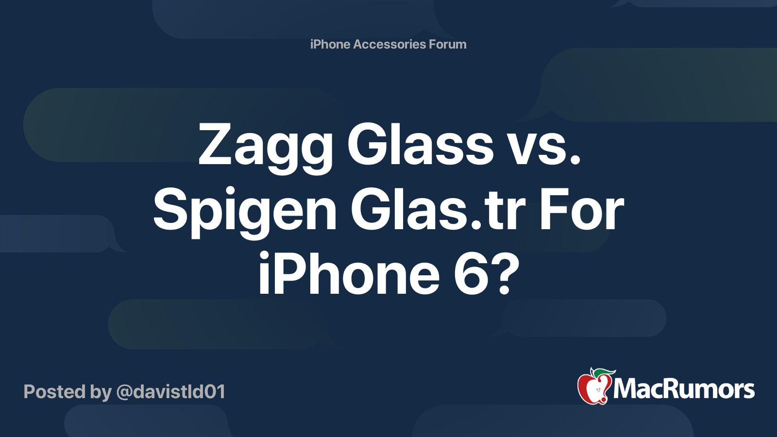 Zagg Glass vs. Spigen Glas.tr For iPhone 6? MacRumors Forums