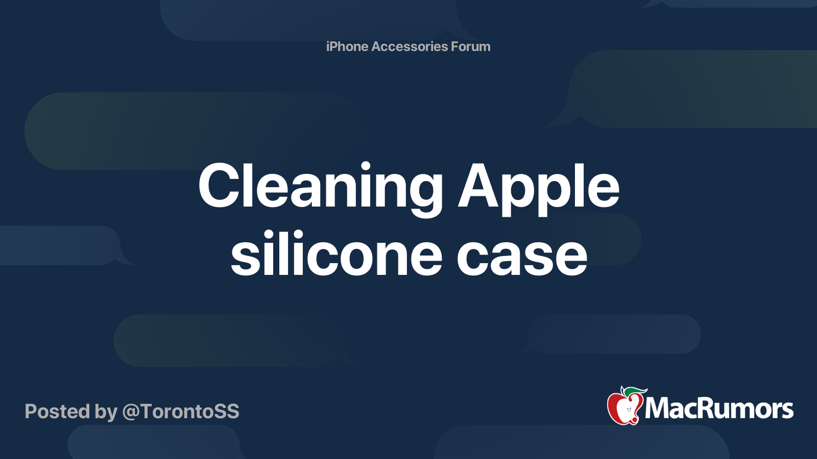 Cleaning Apple silicone case MacRumors Forums