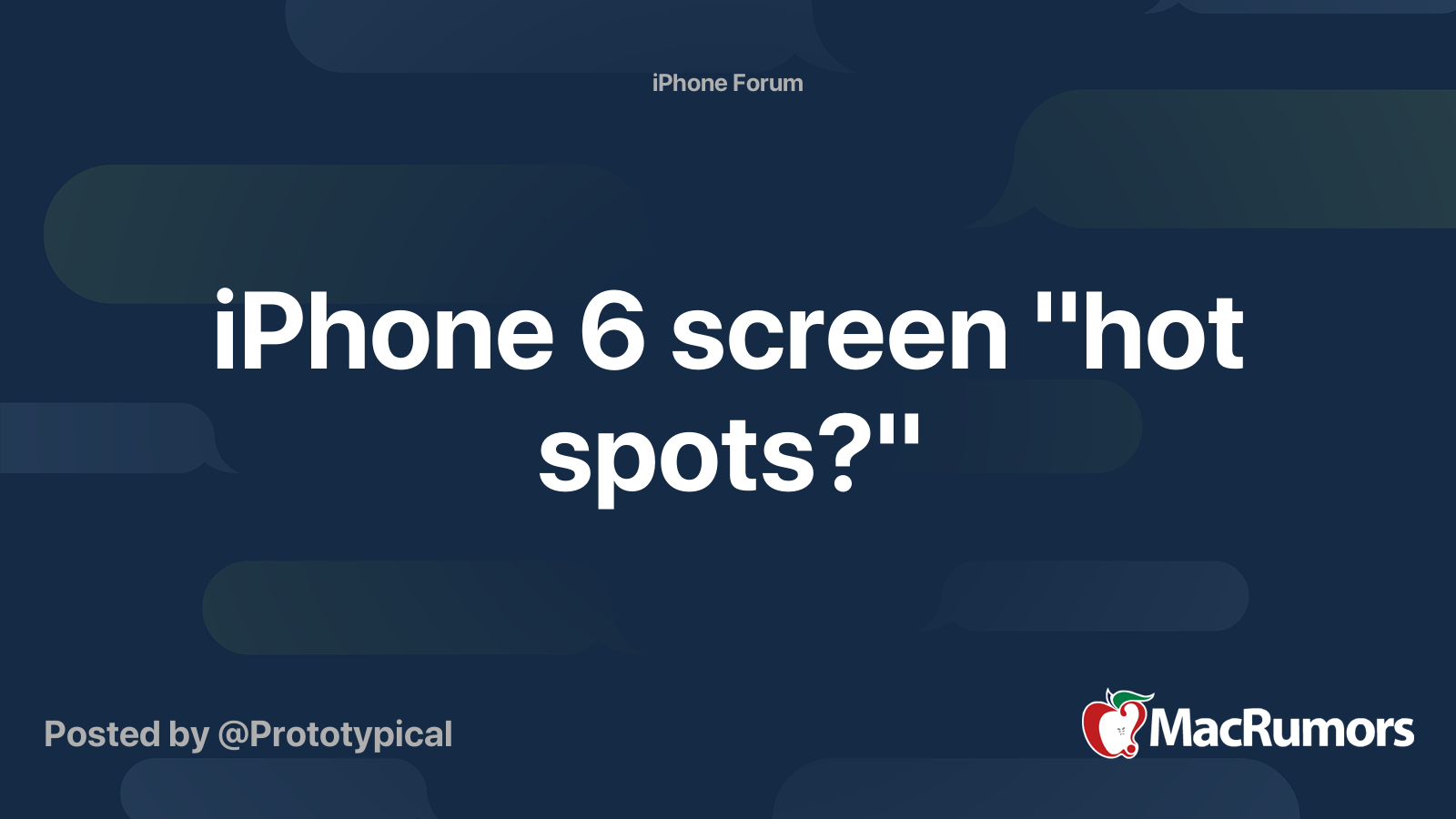 iPhone 6 screen "hot spots?" | MacRumors Forums