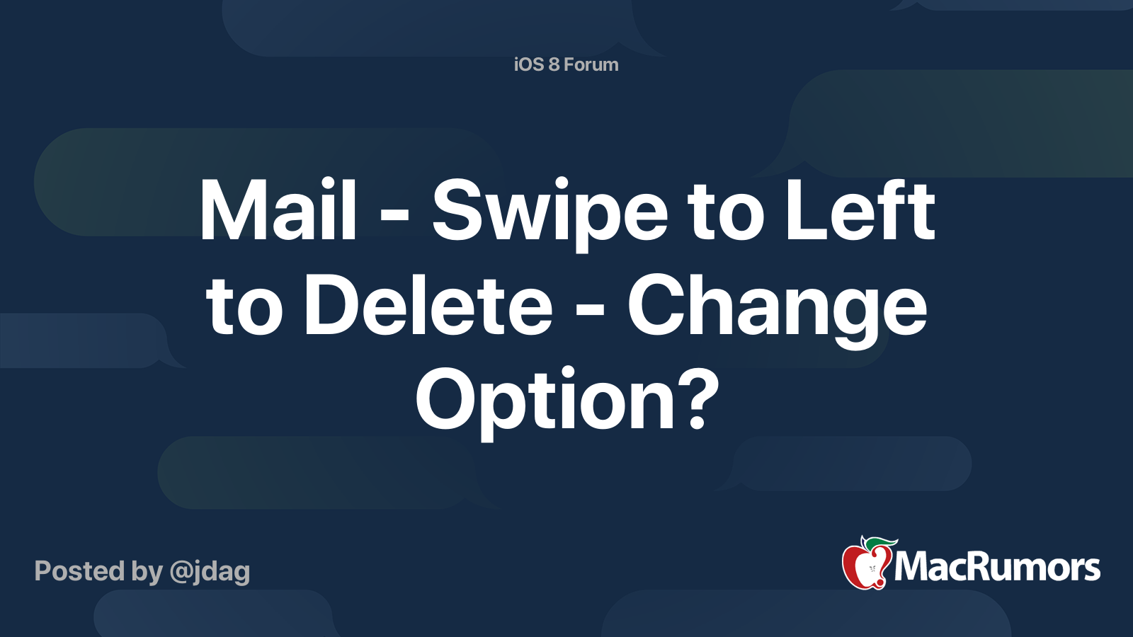 iphone mail change swipe to delete