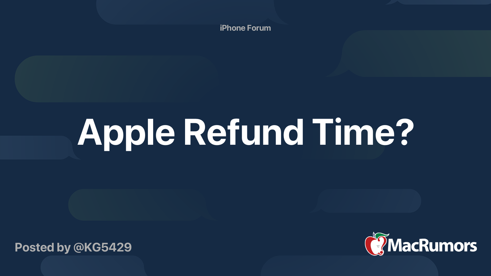 Apple Refund Time? | MacRumors Forums