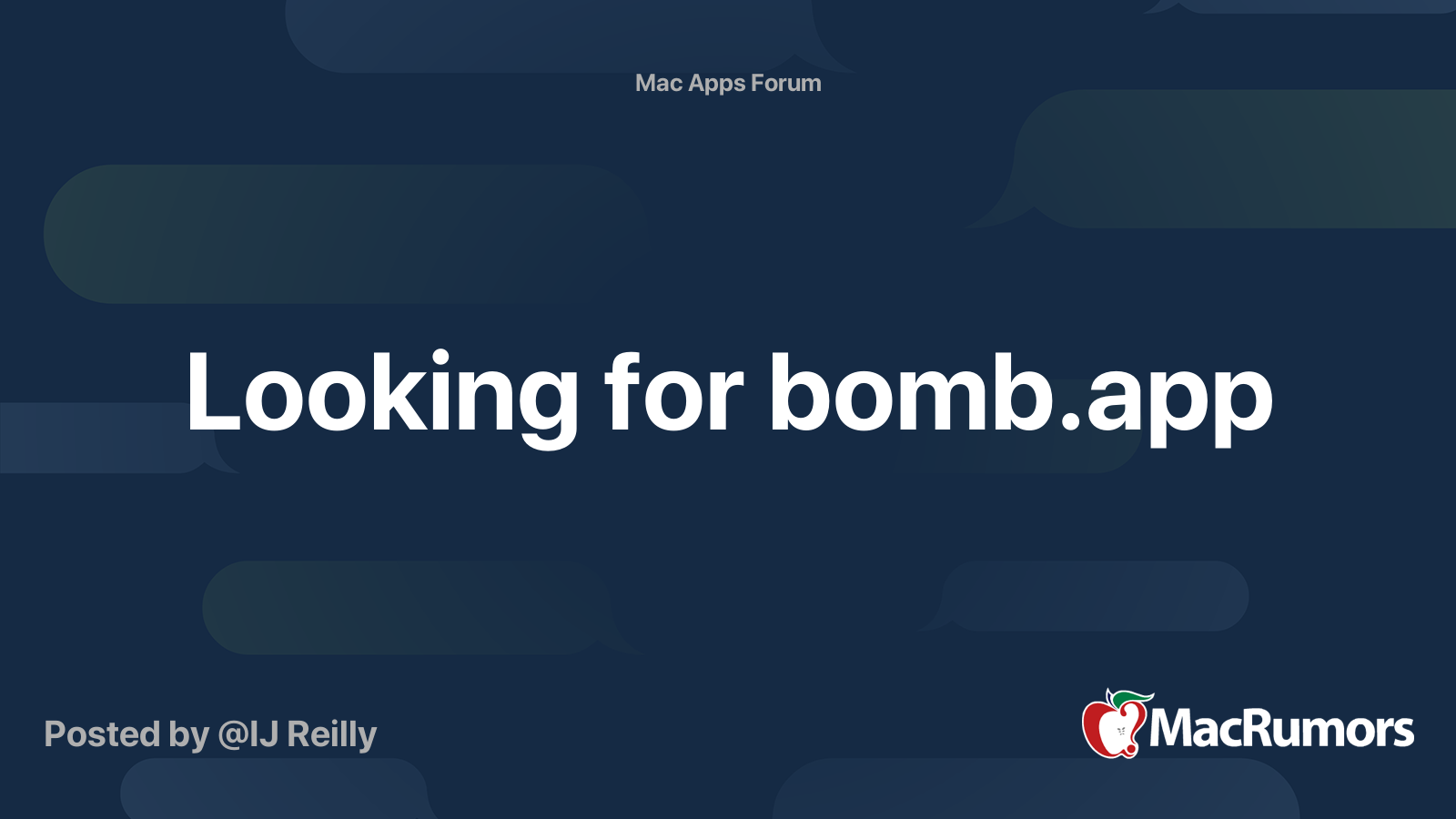 Looking for bomb.app MacRumors Forums