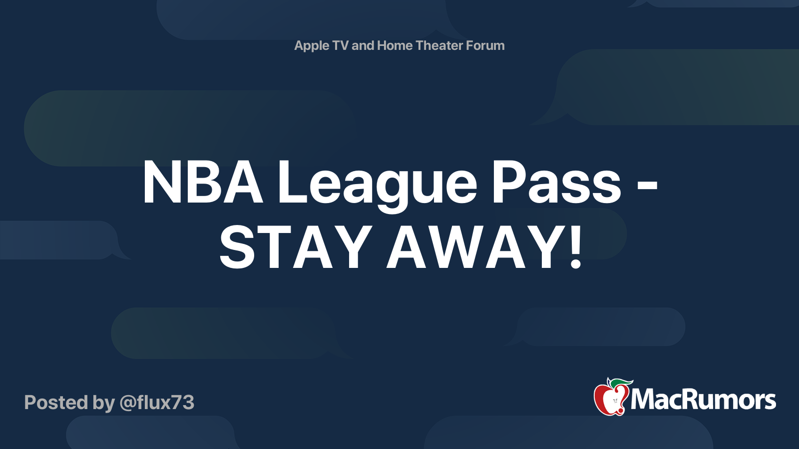 Nba League Pass Stay Away Macrumors Forums