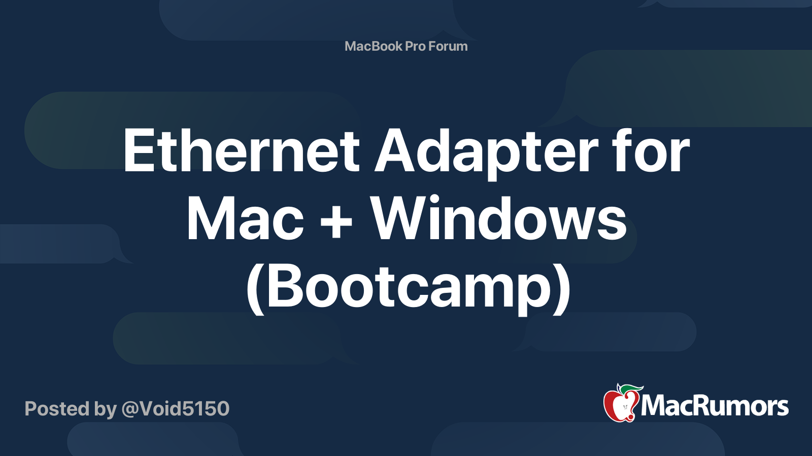 Adapter for Mac + Windows (Bootcamp) MacRumors Forums