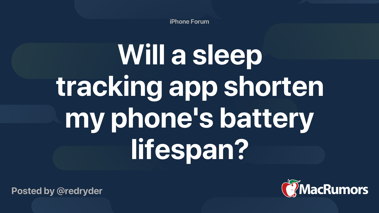 Will a sleep tracking app shorten my phone's battery lifespan
