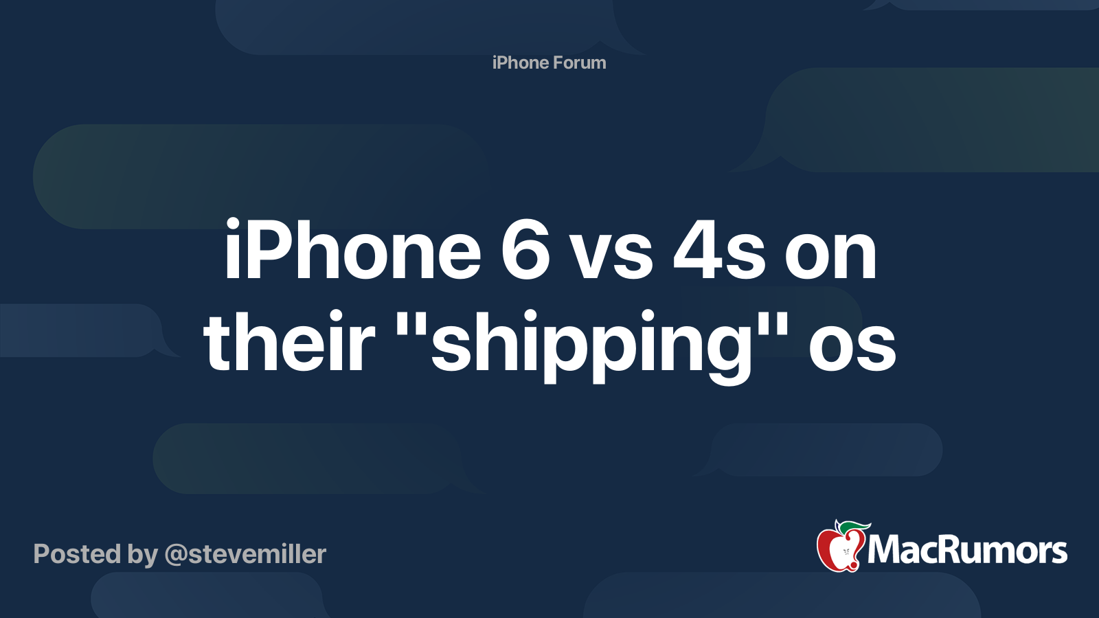 IPhone 6 Vs 4s On Their shipping Os MacRumors Forums