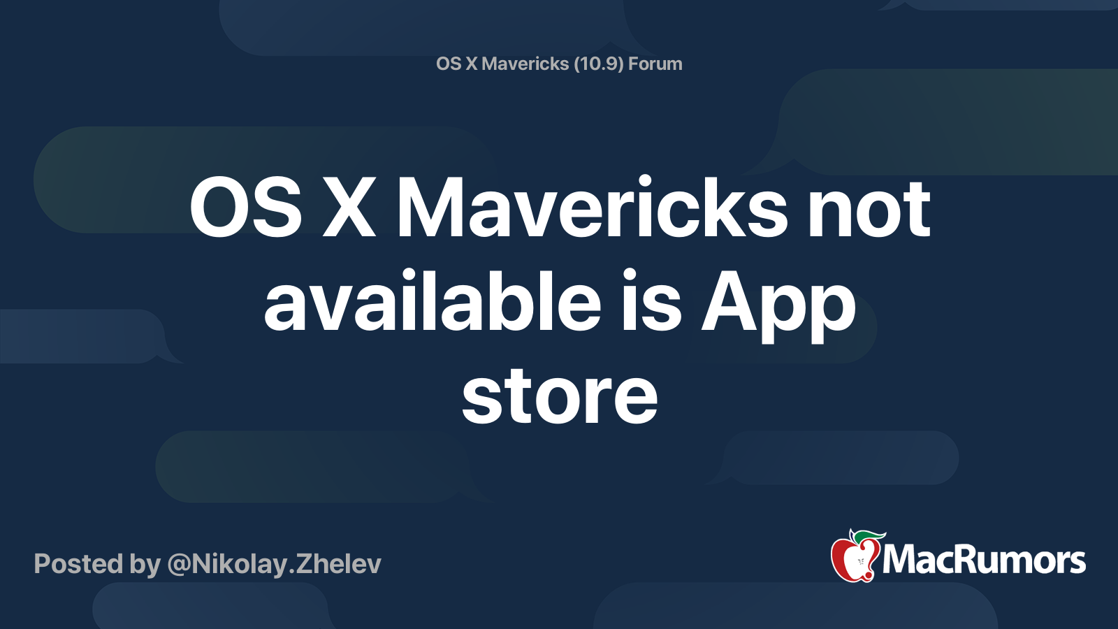 Mavericks Installer App