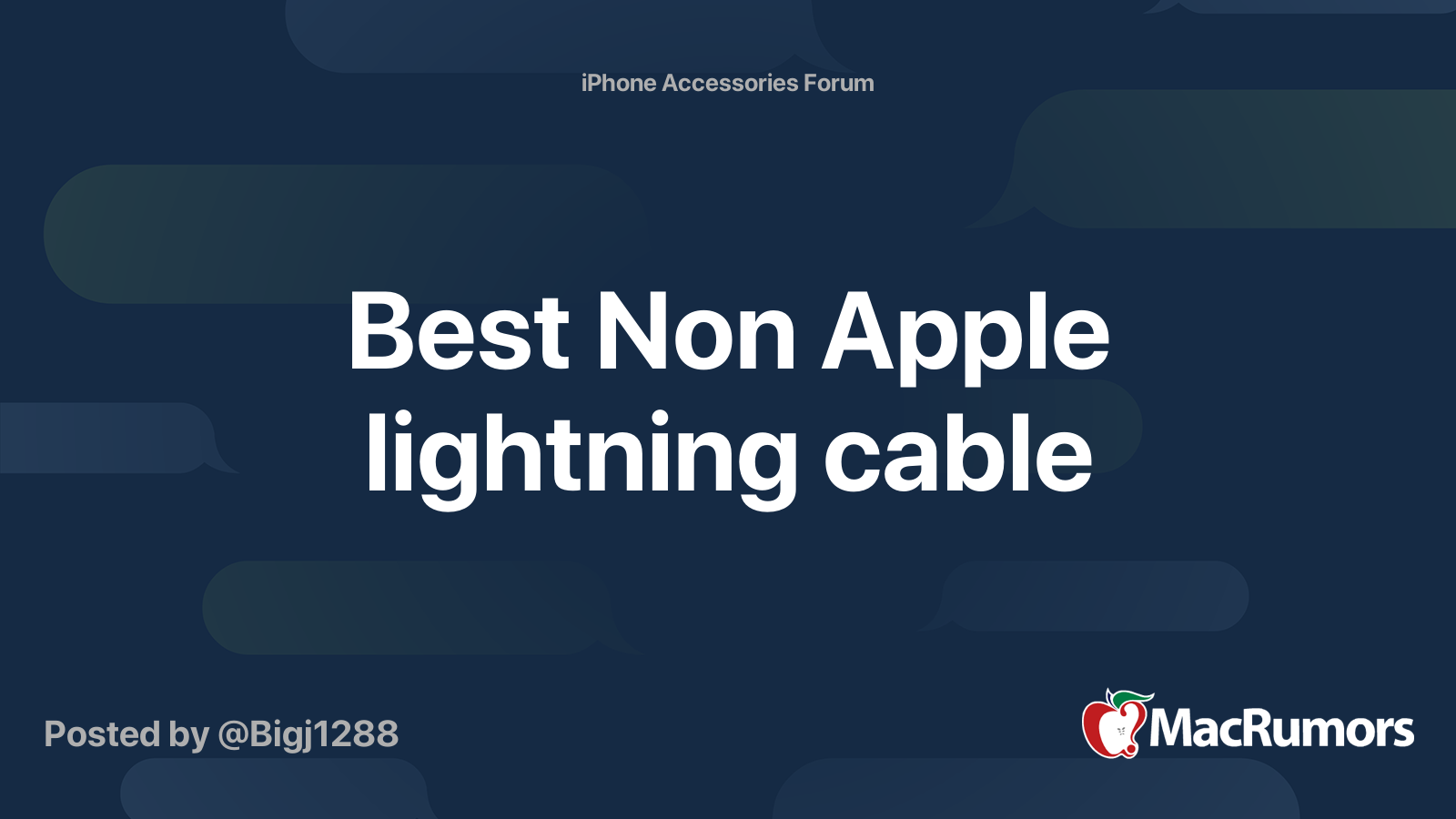 Best Non Apple lightning cable MacRumors Forums