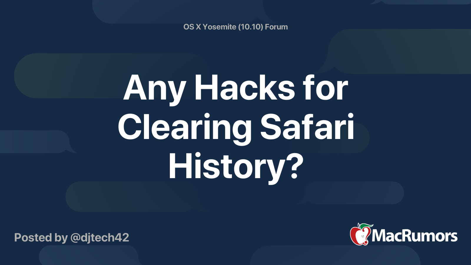 any-hacks-for-clearing-safari-history-macrumors-forums