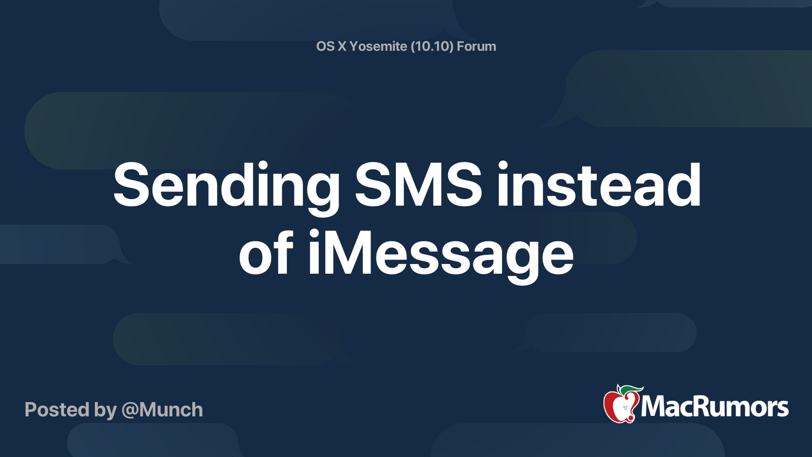 how to send i message instead of sms