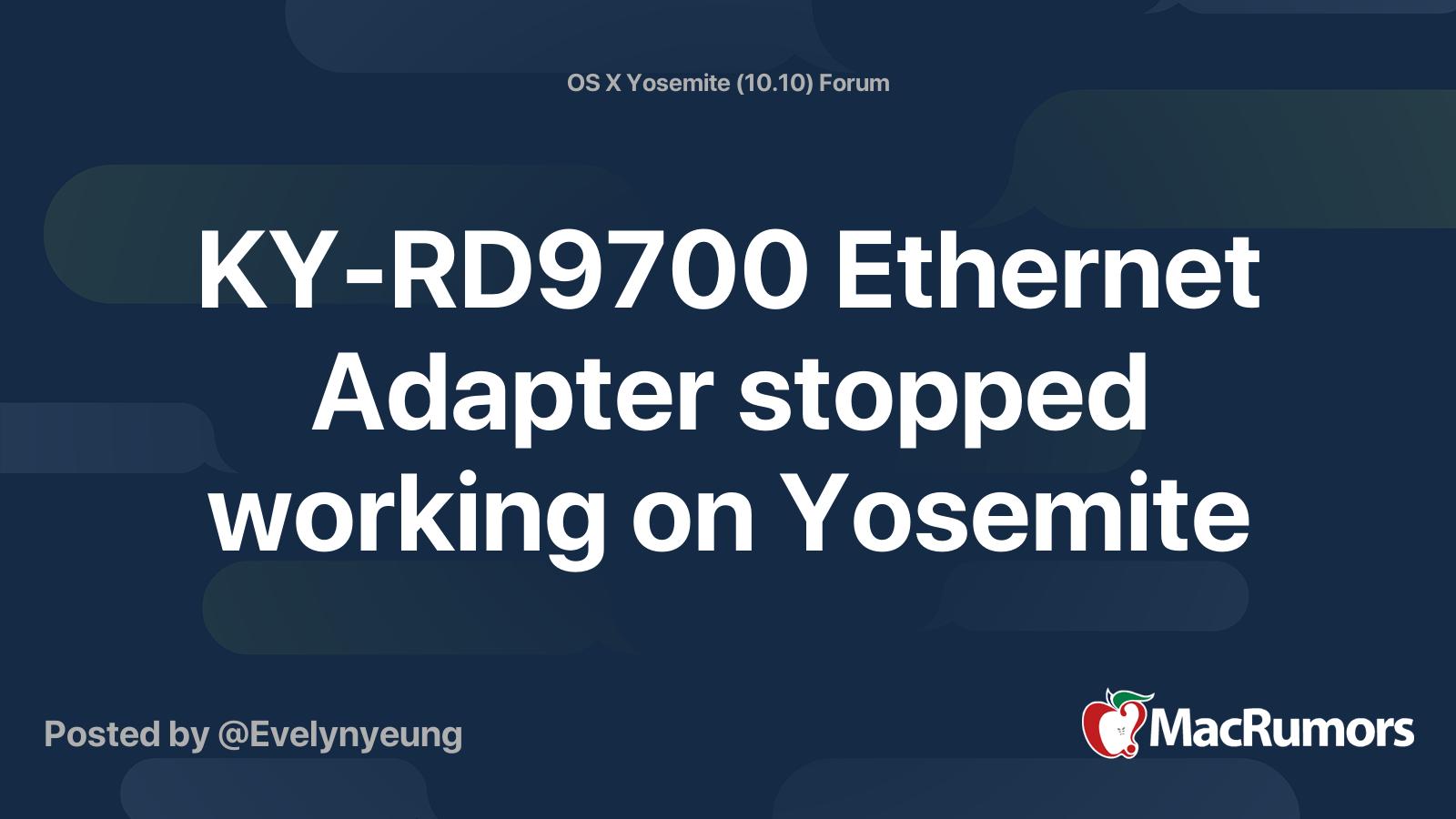 KYRD9700 Adapter stopped working on Yosemite MacRumors Forums