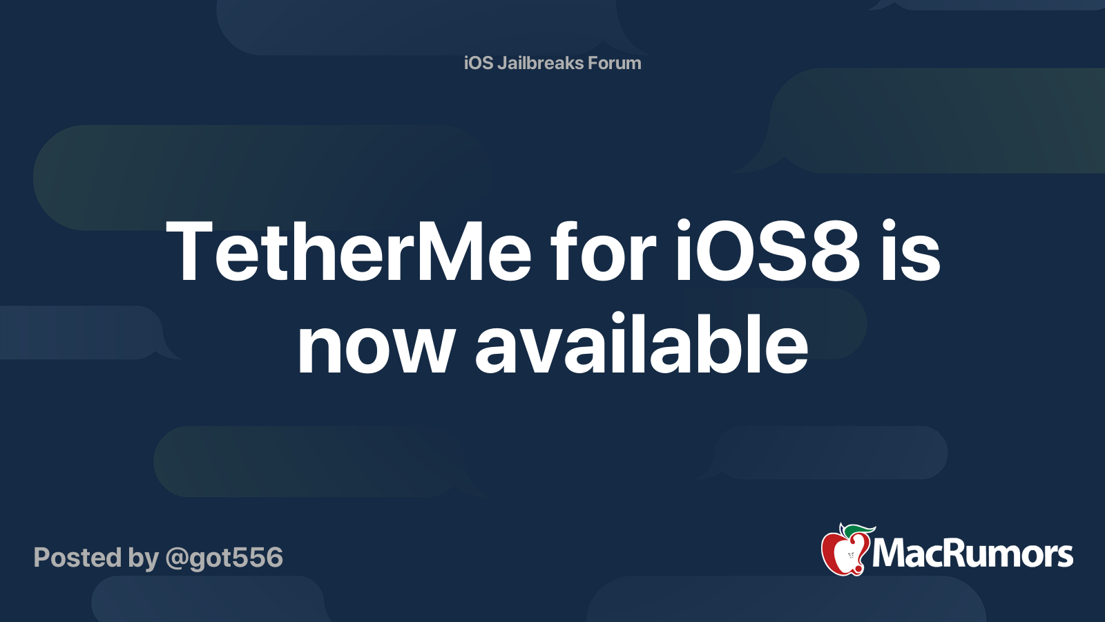 TetherMe for iOS8 is now available | MacRumors Forums