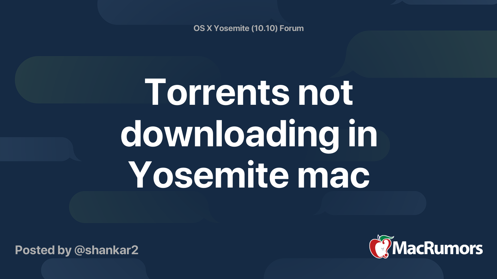torrents not working on mac