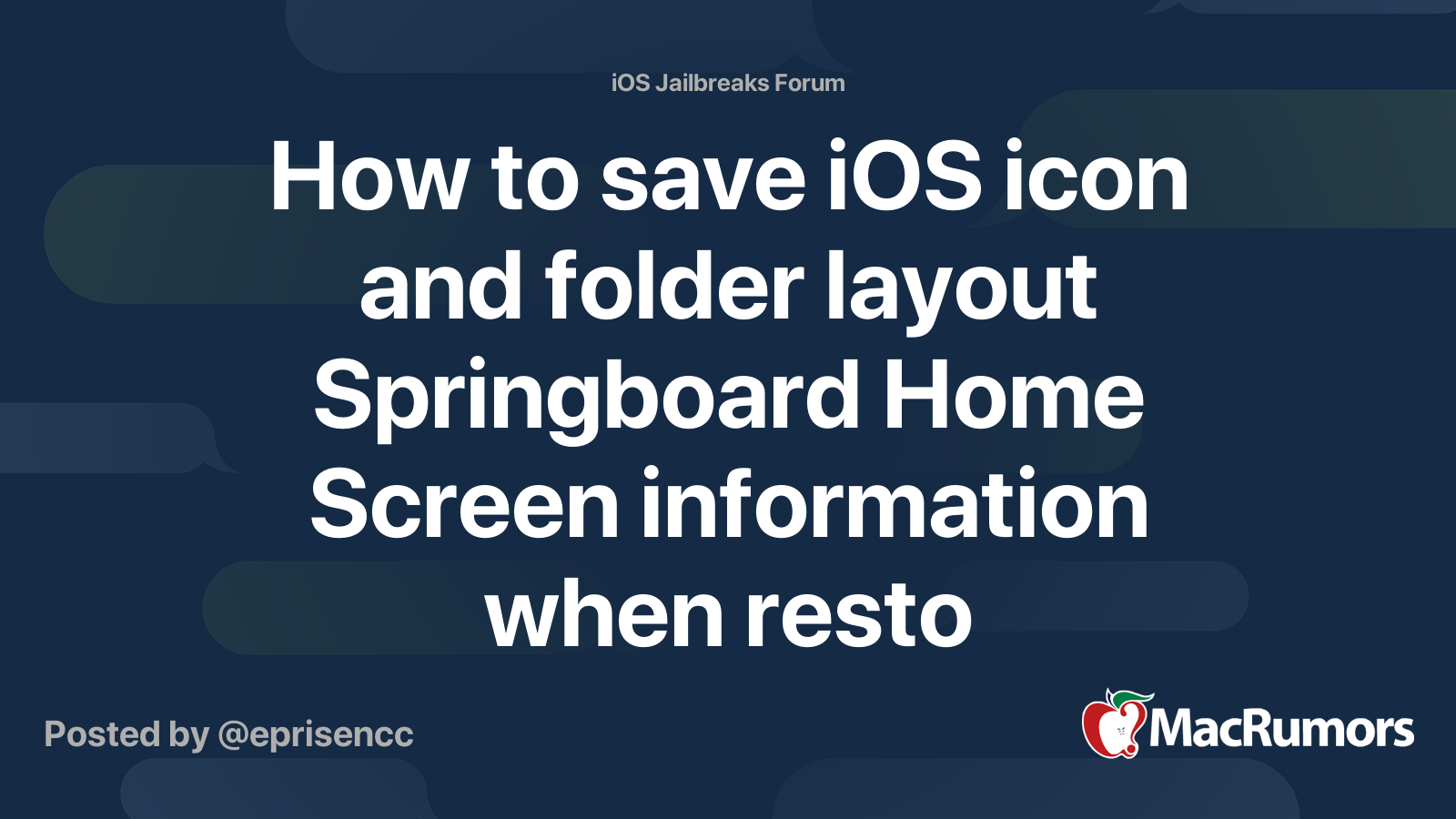 How to save iOS icon and folder layout Springboard Home Screen ...