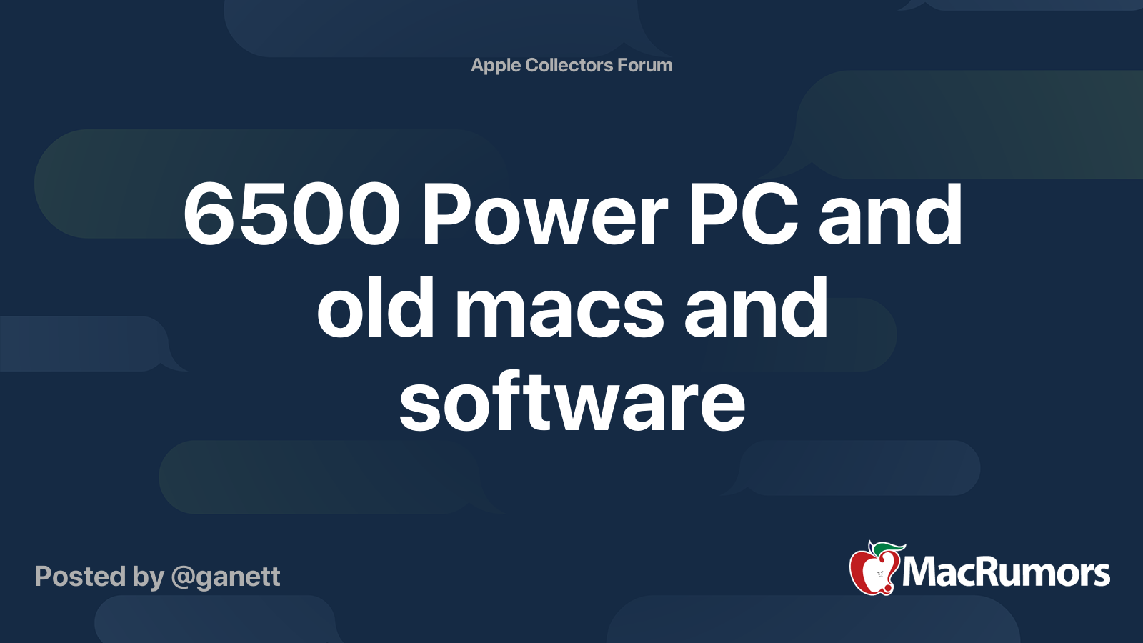 6500 Power PC and old macs and software MacRumors Forums