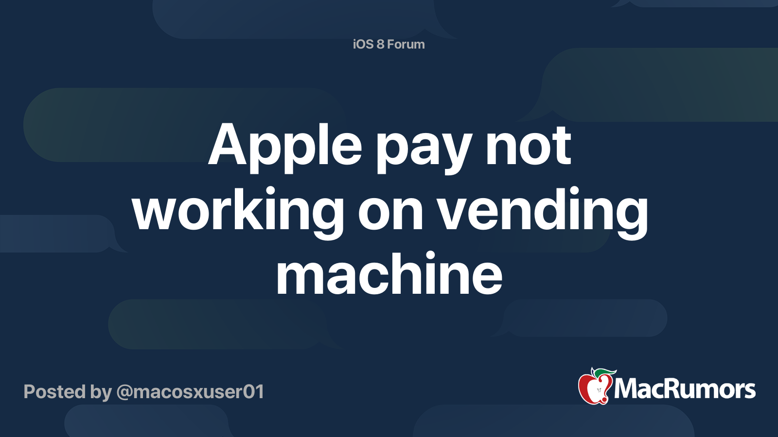 does apple pay work on vending machines