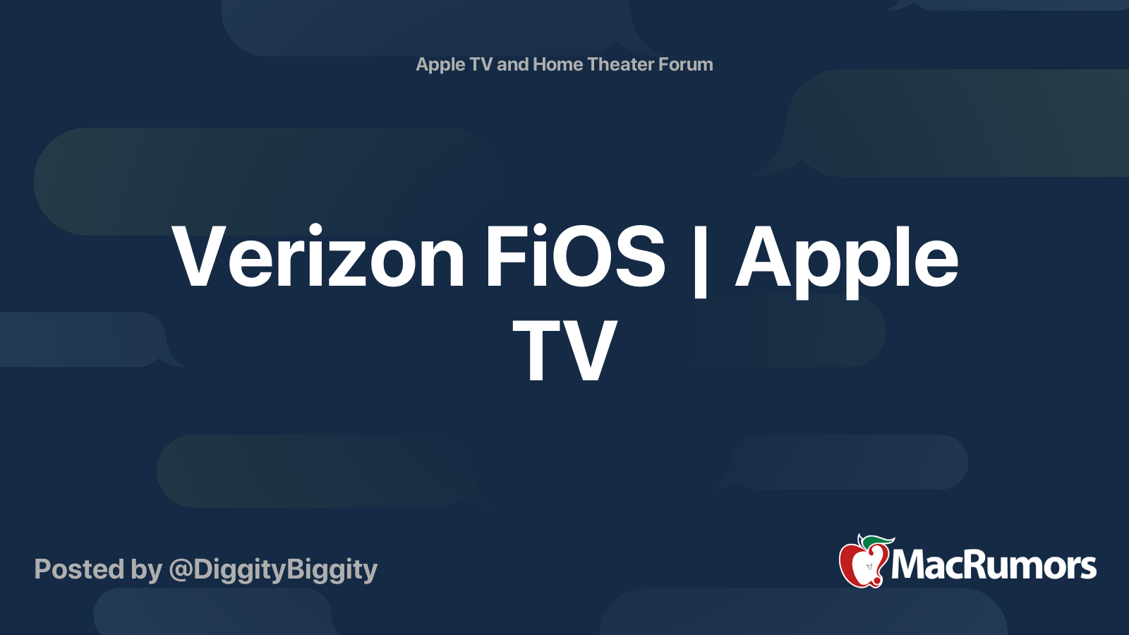 Verizon FiOS Apple TV MacRumors Forums