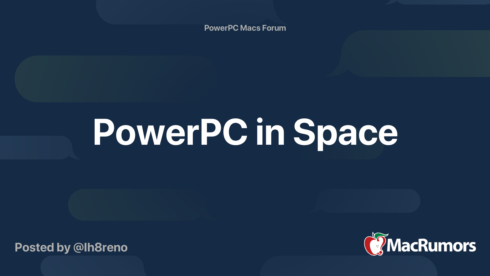 PowerPC in Space | MacRumors Forums