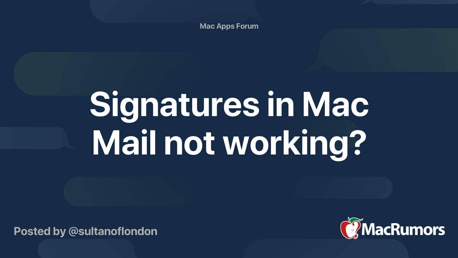 mac mail signatures disappear