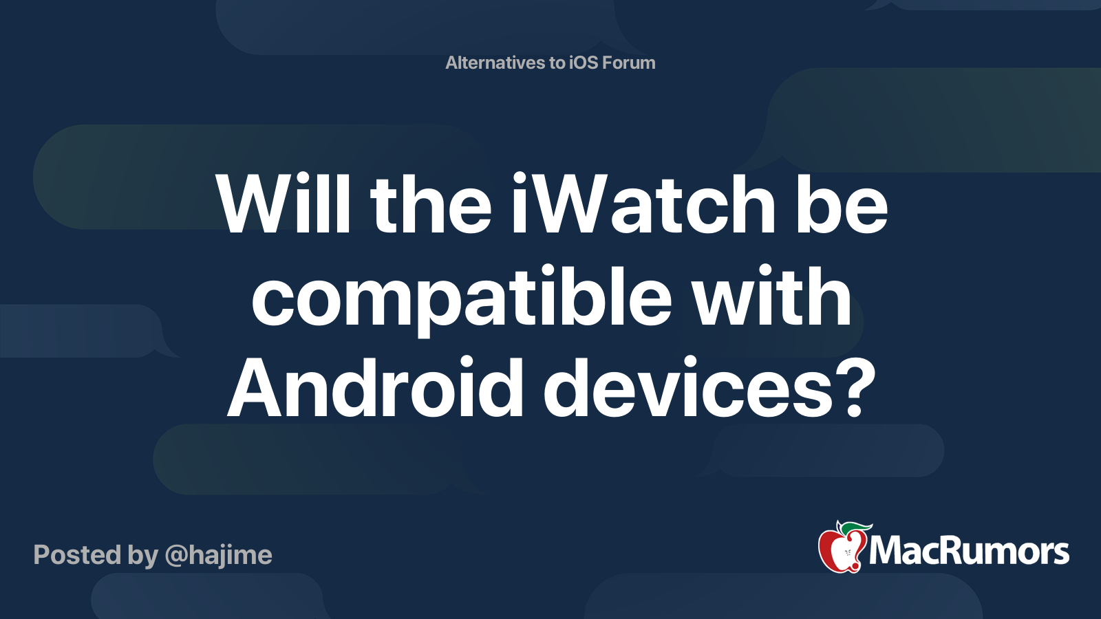 can we connect iwatch to android