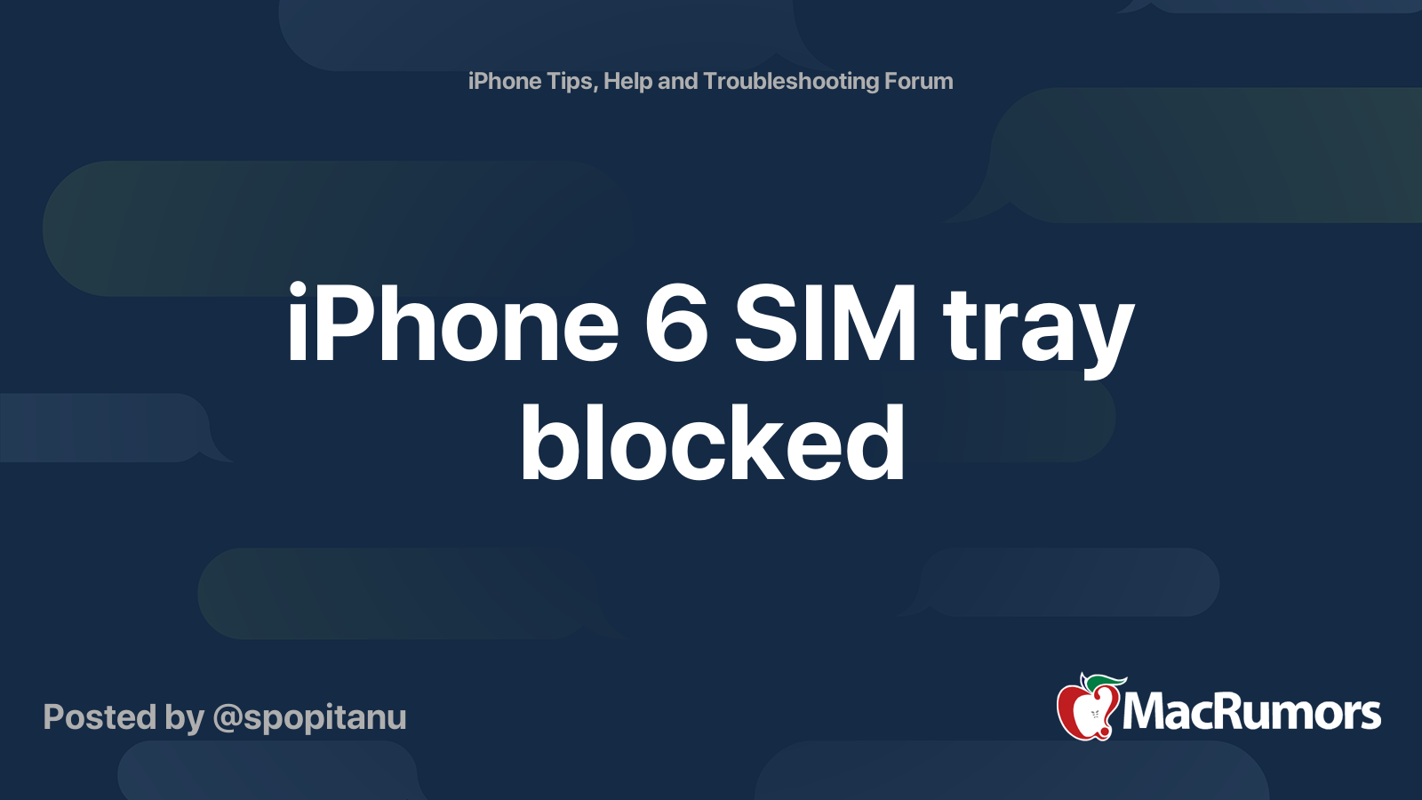 Iphone 6 Sim Tray Blocked Macrumors Forums