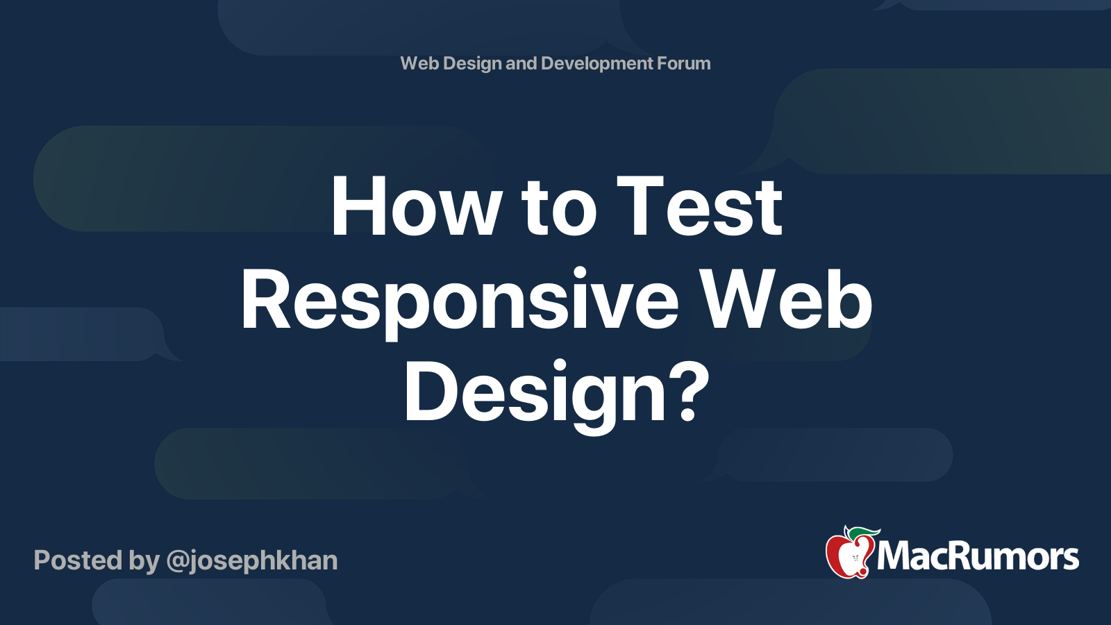 How to Test Responsive  Design? MacRumors Forums