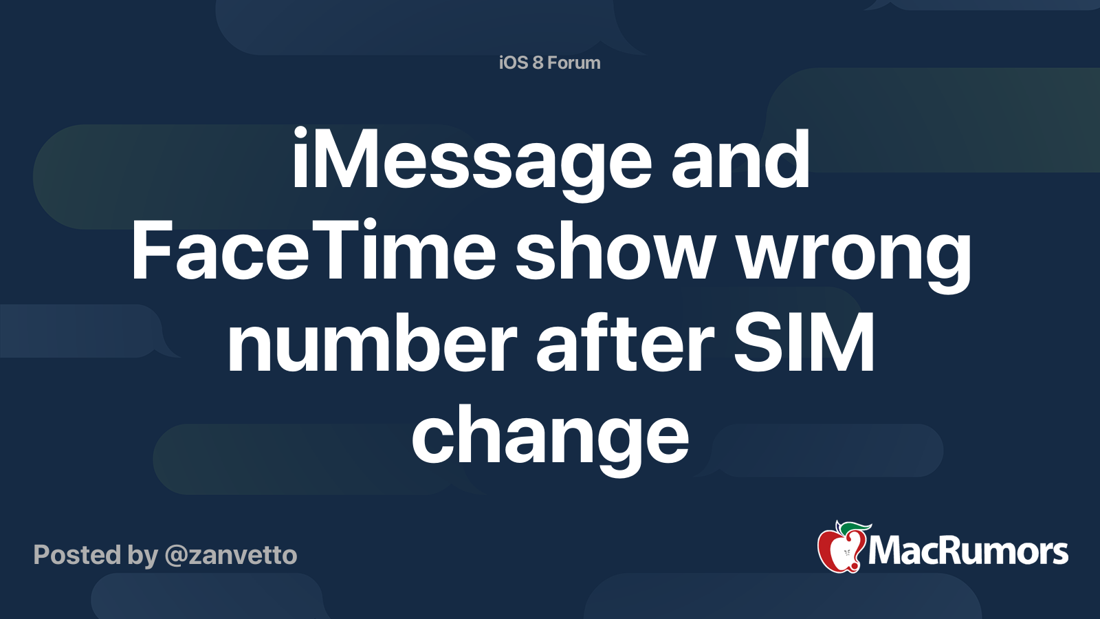 imessage wrong number after sim change