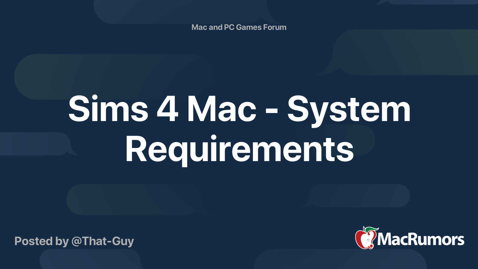 The Sims 4 system requirements