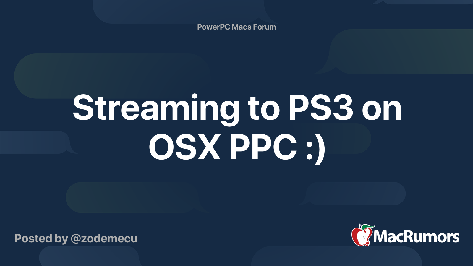Characterize Toxic privacy Streaming to PS3 on OSX PPC :) | MacRumors Forums